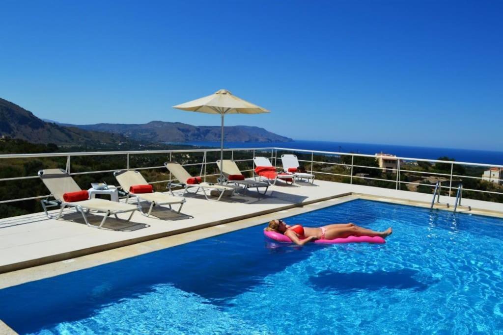 Villa Vuna - Private Pool -Sea View Chania  ภายนอก รูปภาพ