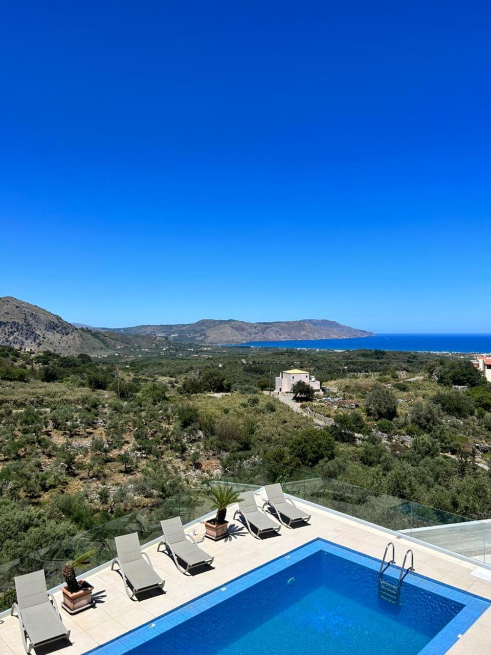 Villa Vuna - Private Pool -Sea View Chania  ภายนอก รูปภาพ