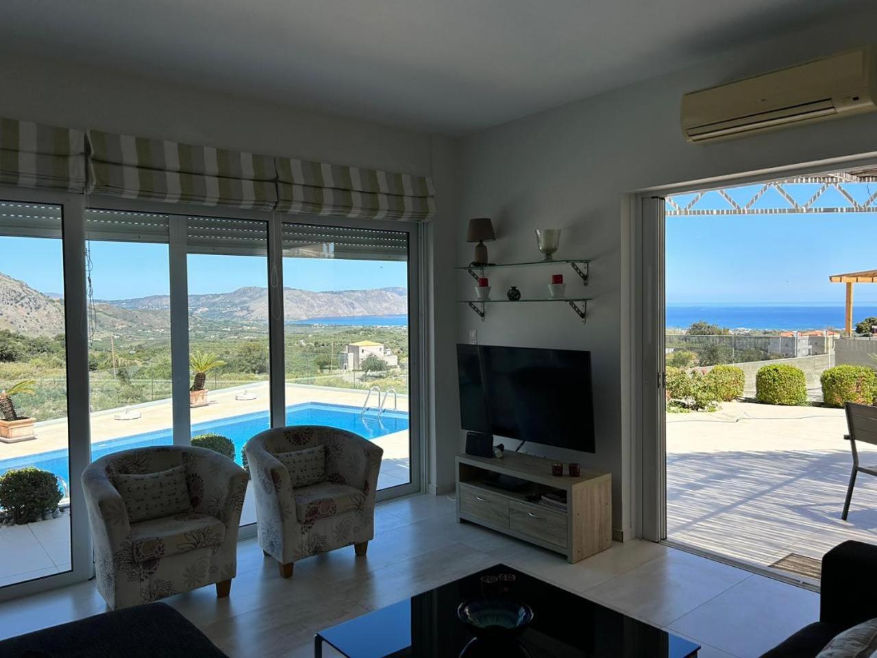 Villa Vuna - Private Pool -Sea View Chania  ภายนอก รูปภาพ